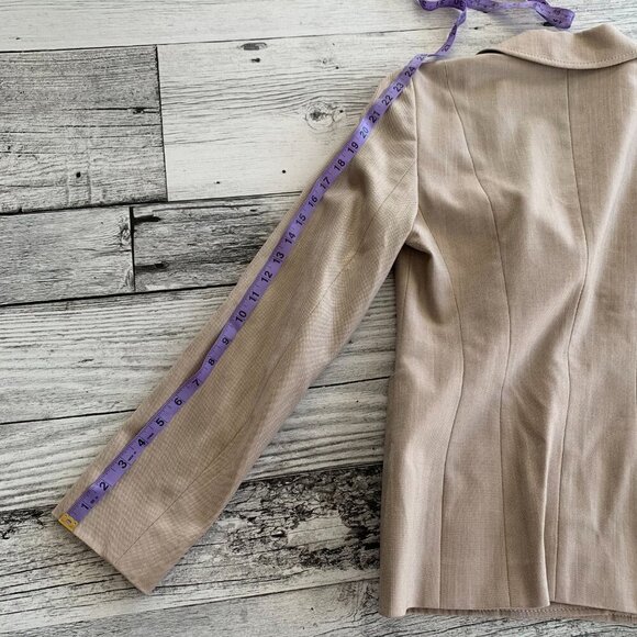 Escada Silk Wool Cotton Blend Two Button Structured Blazer - Picture 15 of 15